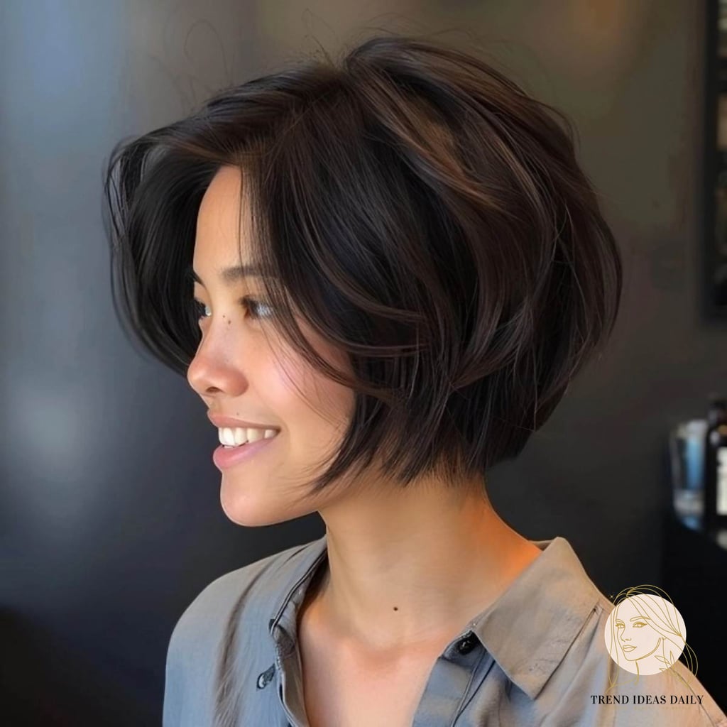 19 Cute Hair Colors For Short Hair for When You Need a Fresh Change 7 Adorable Chin-Length Layers
