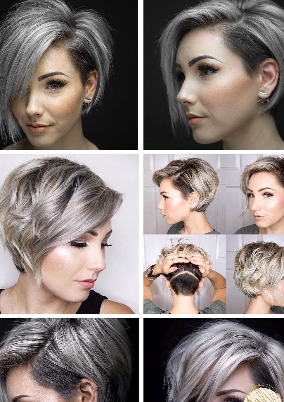 Asymmetric Pixie with Side-Swept Bangs for Older Women with Fine Hair