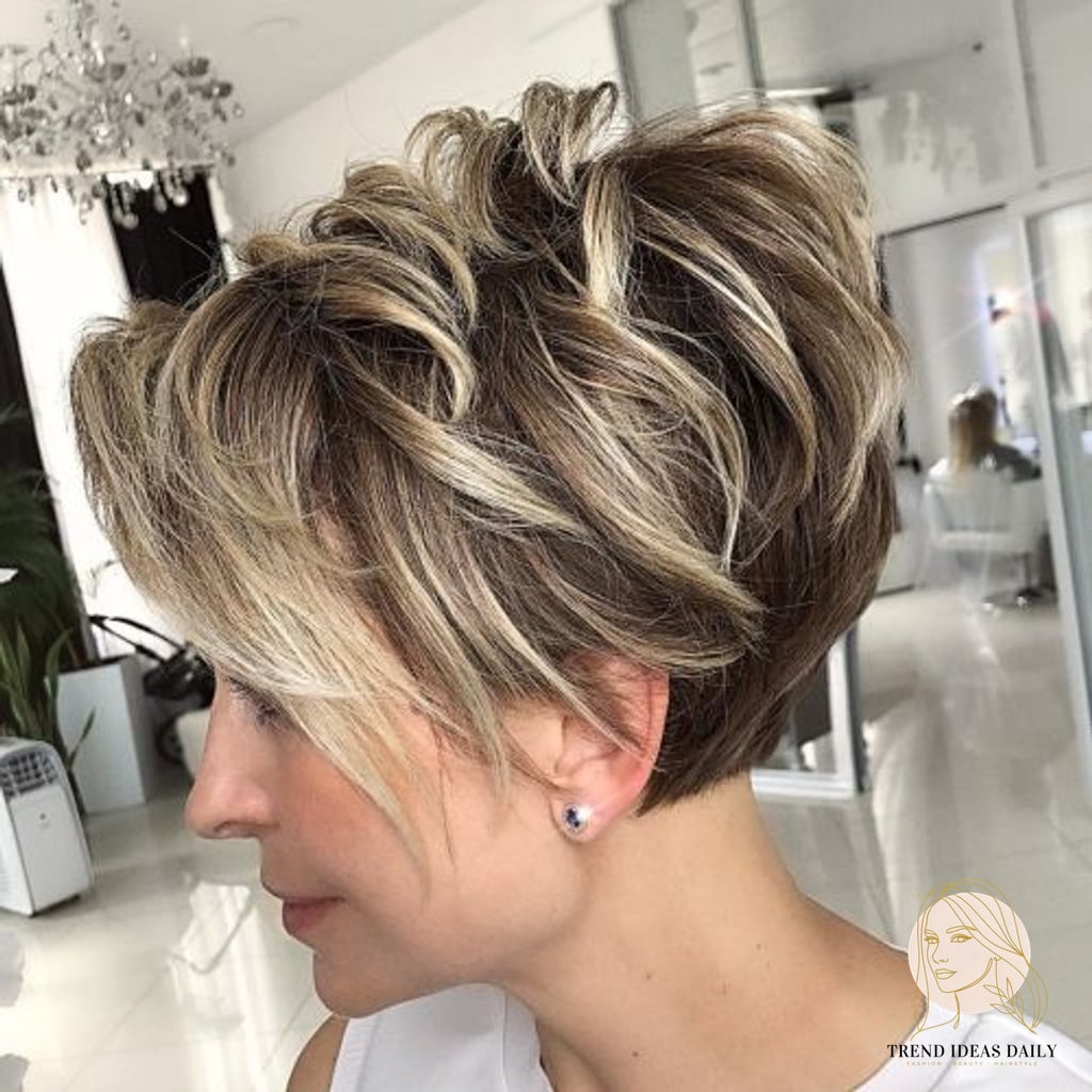 19 Cute Hair Colors For Short Hair for When You Need a Fresh Change 11 Balayage Wedge Cut
