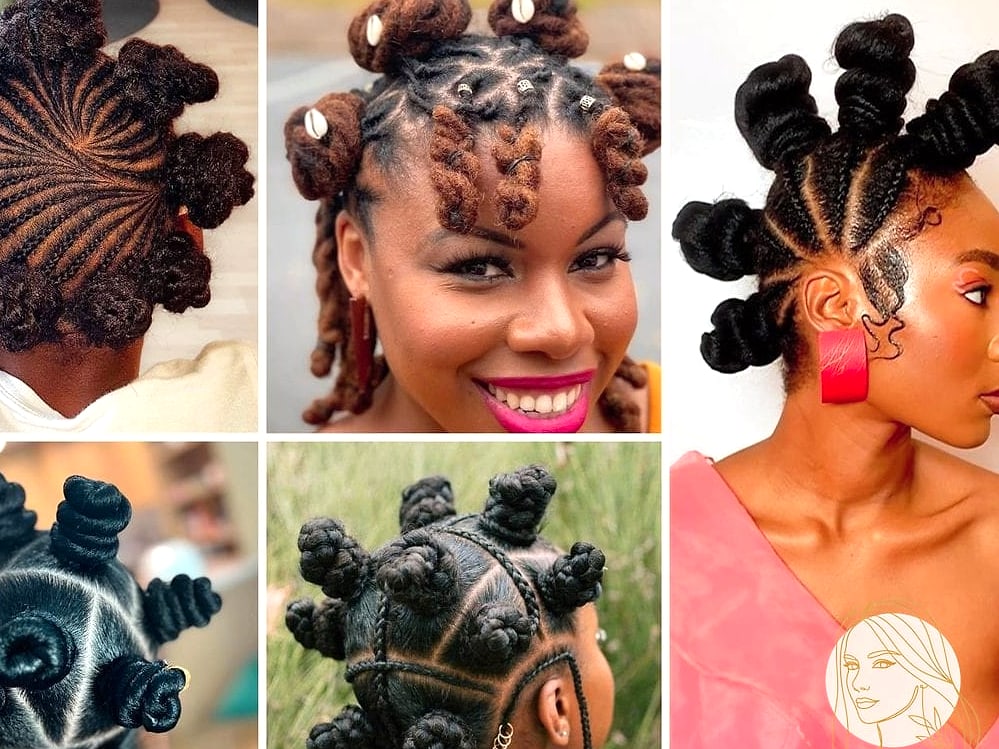 11 Cute Hairstyles For Short 4C Hair That Belong on Your Inspiration Board 7 Bantu Knot-Out