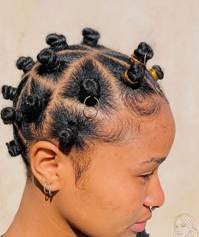 Bantu Knots on Short Hair