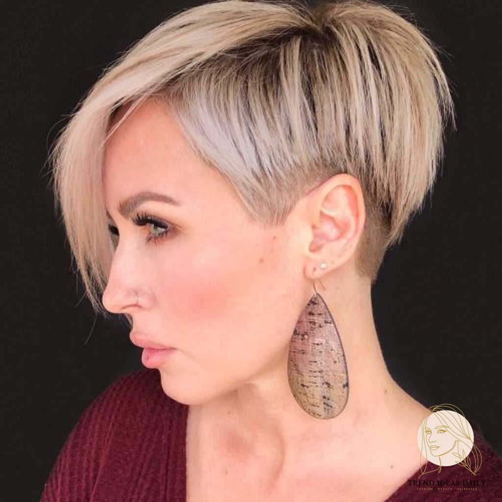 17 Hair Dye Short Hair to Show Your Stylist ASAP 9 Blonde Undercut with Shadow Roots