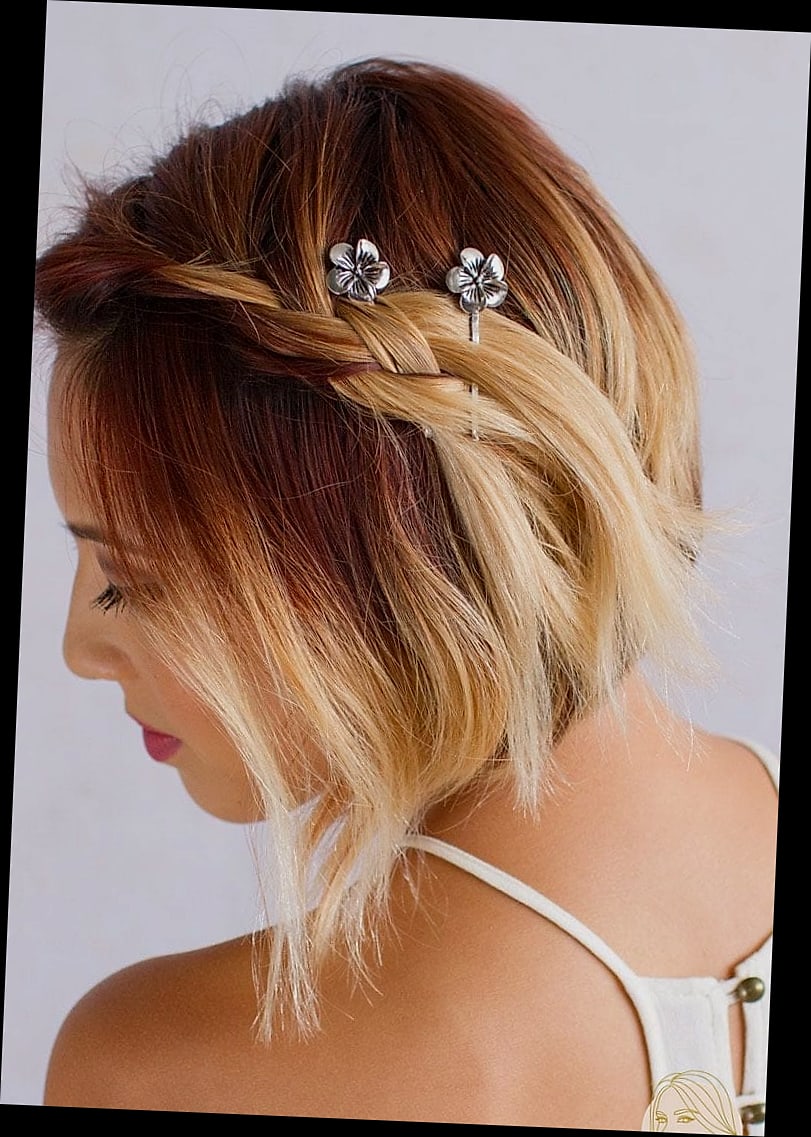23 Bobby Pin Hairstyles For Short Hair for When You Need a Fresh Change 20 Bobby Pin Flower Twist