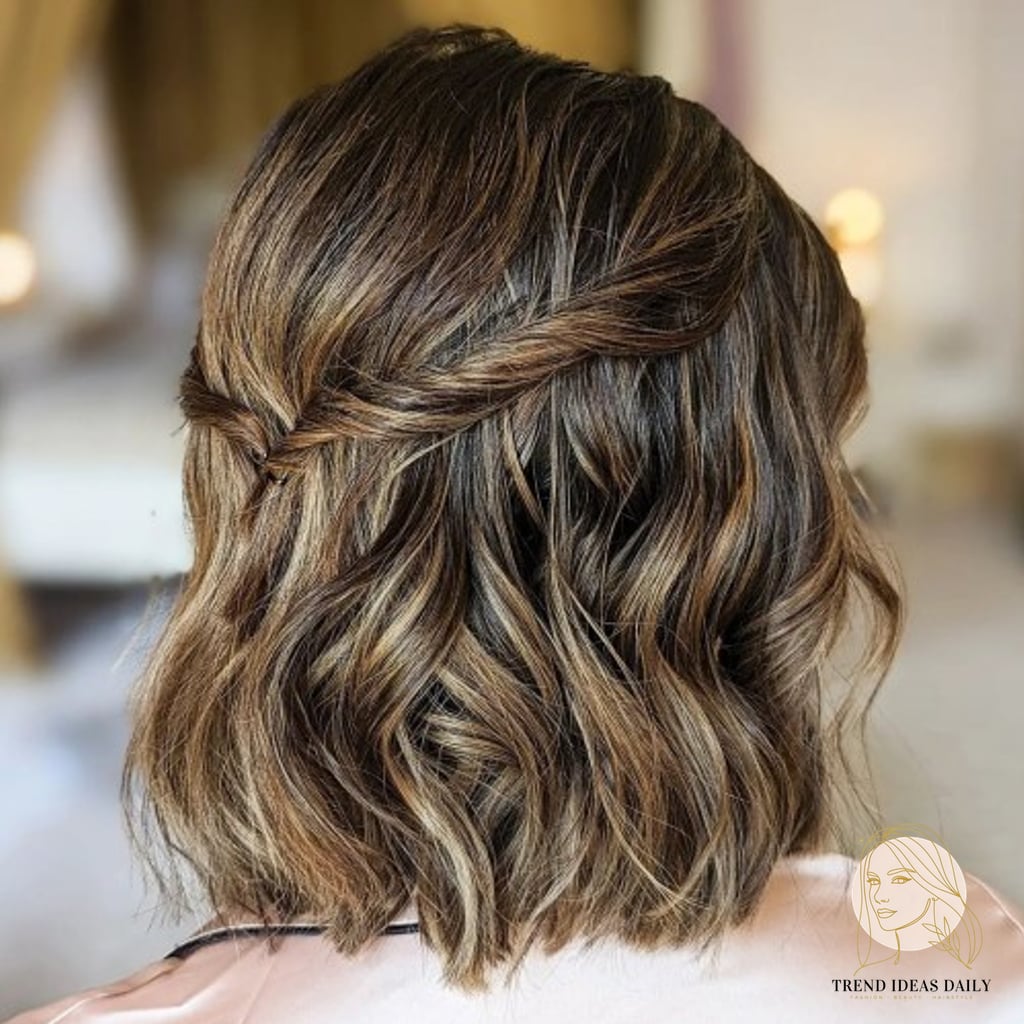 13 Half Up Half Down Hair Short Hair That Prove This Trend Is Here to Stay 9 Boho Half-Updo