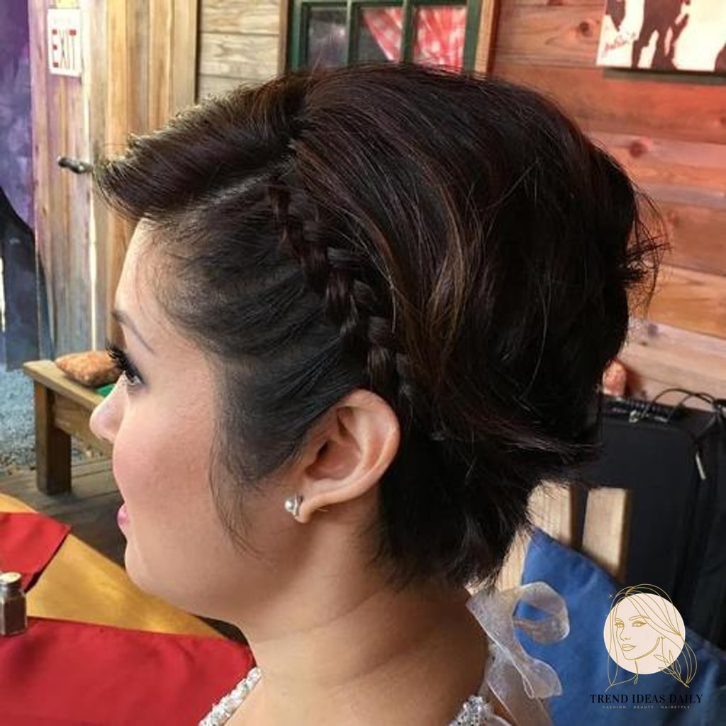 20 Stunning Braid Short Hairstyles Worth Bookmarking Today 10 Bouffant and Side Braid