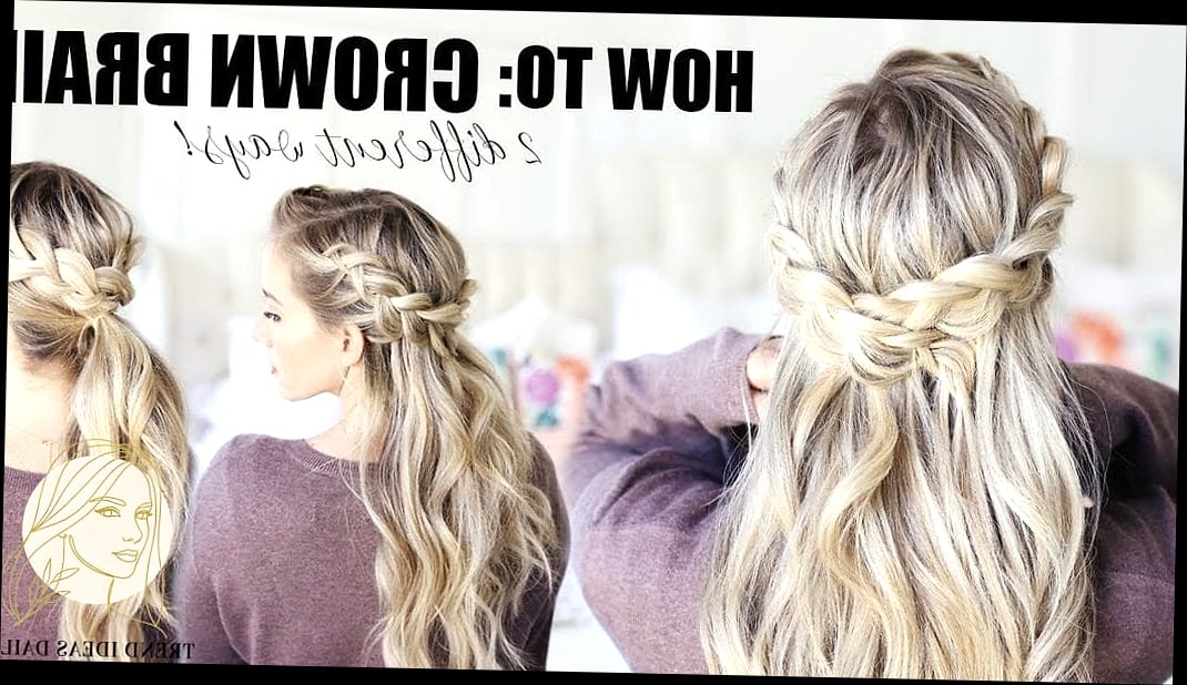 30 Quick And Easy Hairstyles For Short Hair That Are Actually Easy to DIY 8 Braided Crown Accent