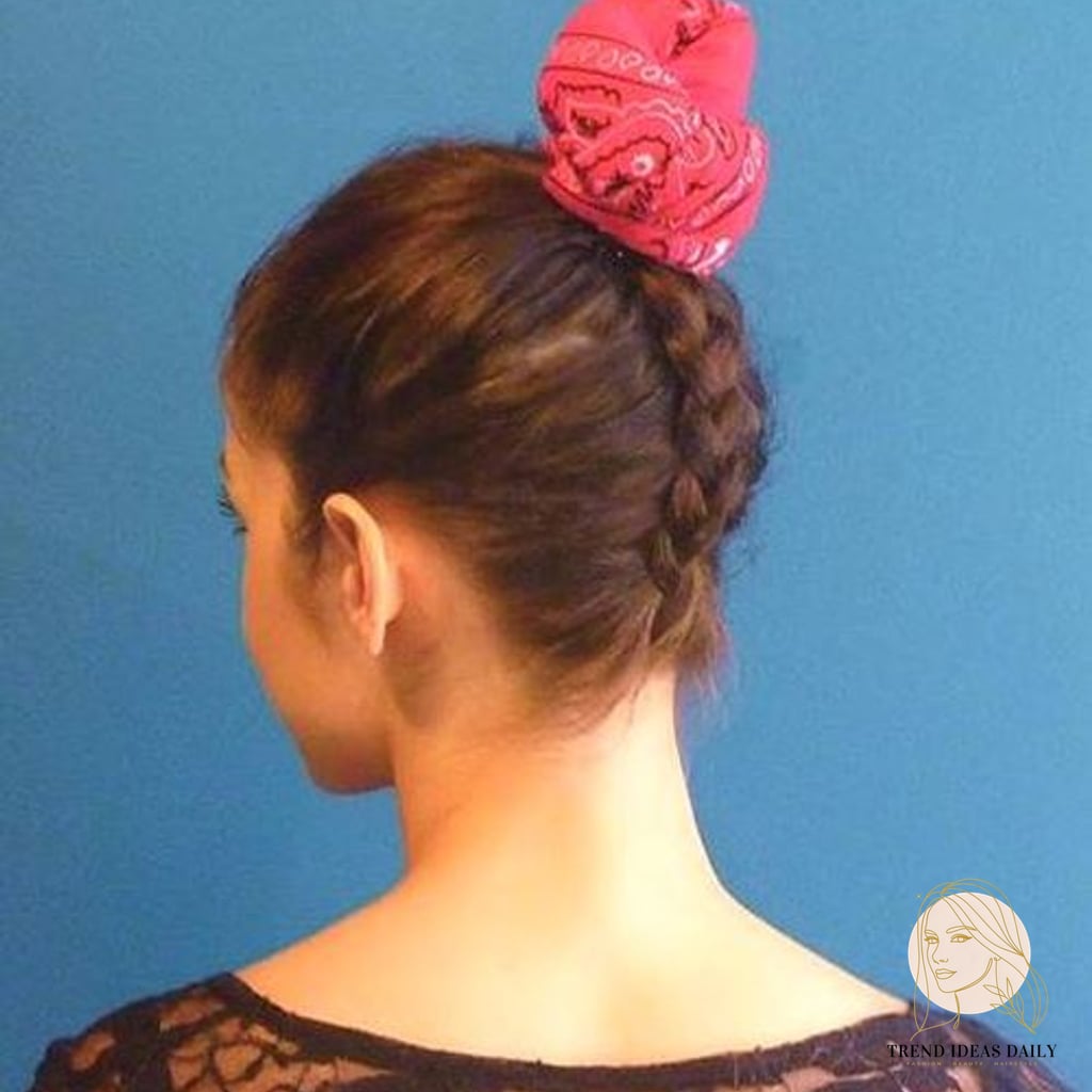 9 Bun Hairstyles Short Hair We're Obsessed With Right Now 2 Bun with Reverse Braid