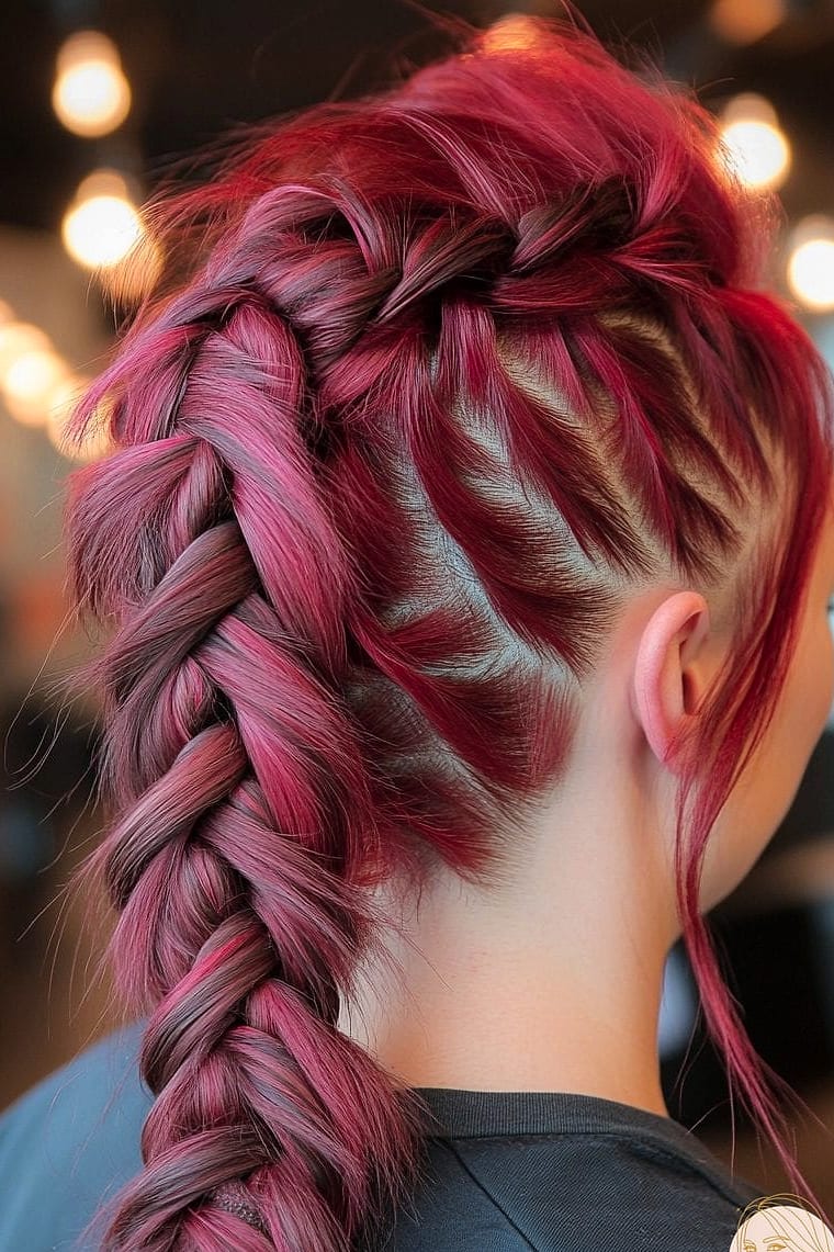 20 Stunning Braid Short Hairstyles Worth Bookmarking Today 17 The Cherry Cola Wavy Bob