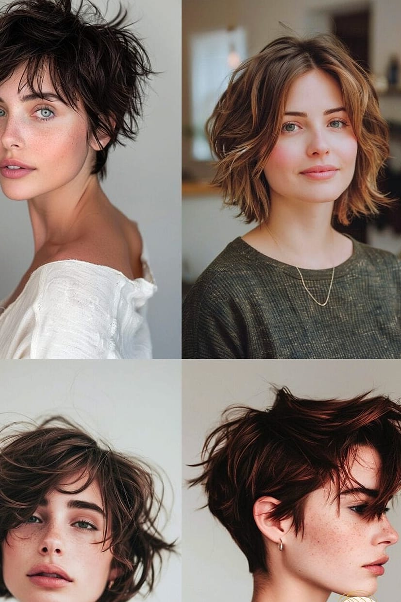 30 Quick And Easy Hairstyles For Short Hair That Are Actually Easy to DIY 28 Choppy Layered Waves
