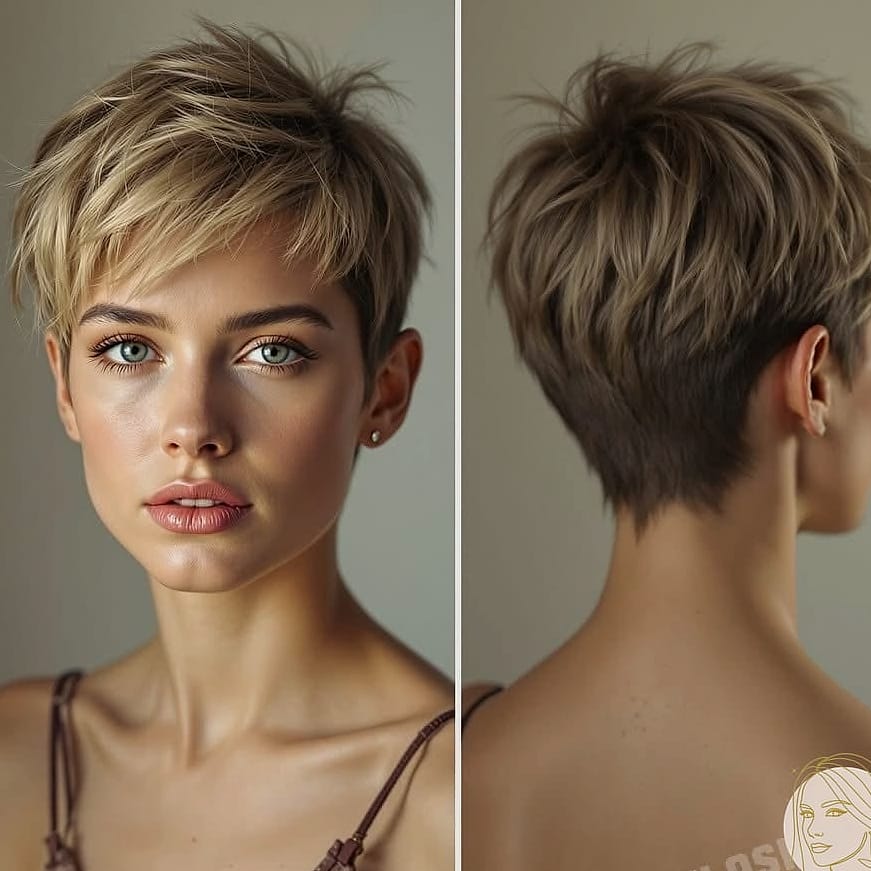 19 Short Hair Easy Hairstyles That Are Both Cute and Low Maintenance 11 Choppy Pixie Bob (Bixie)