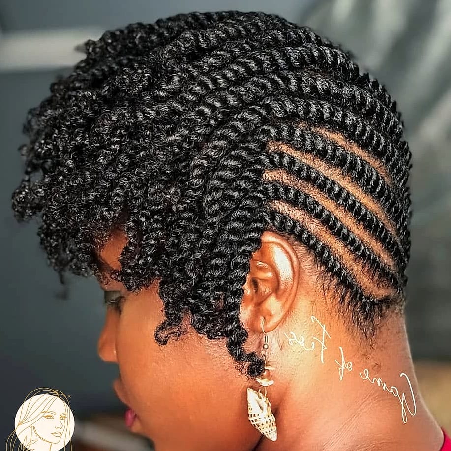 12 Flat Twist Hairstyles For Short Hair for the Ultimate Glow Up 2 Classic All-Back Flat Twists