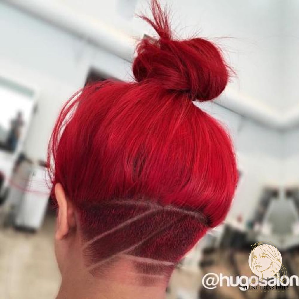 27 Medieval Hairstyles For Short Hair That Prove This Trend Is Here to Stay 5 Colored Knot with Nape Undercut