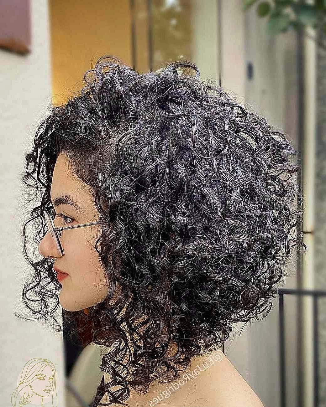 Curly Bob with Bangs