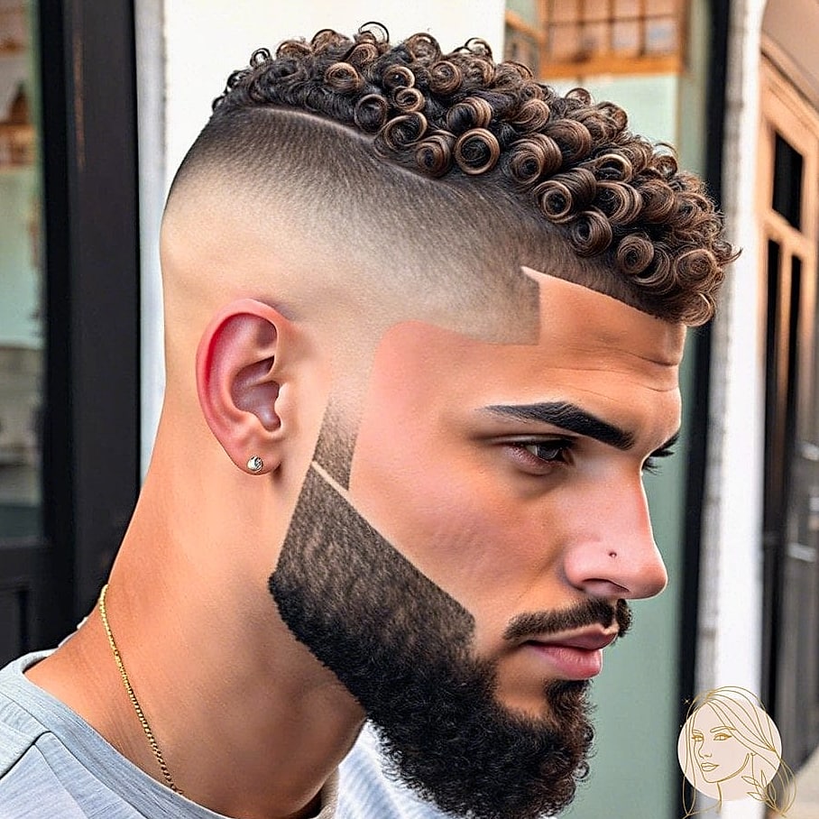 Curly Buzz Fade