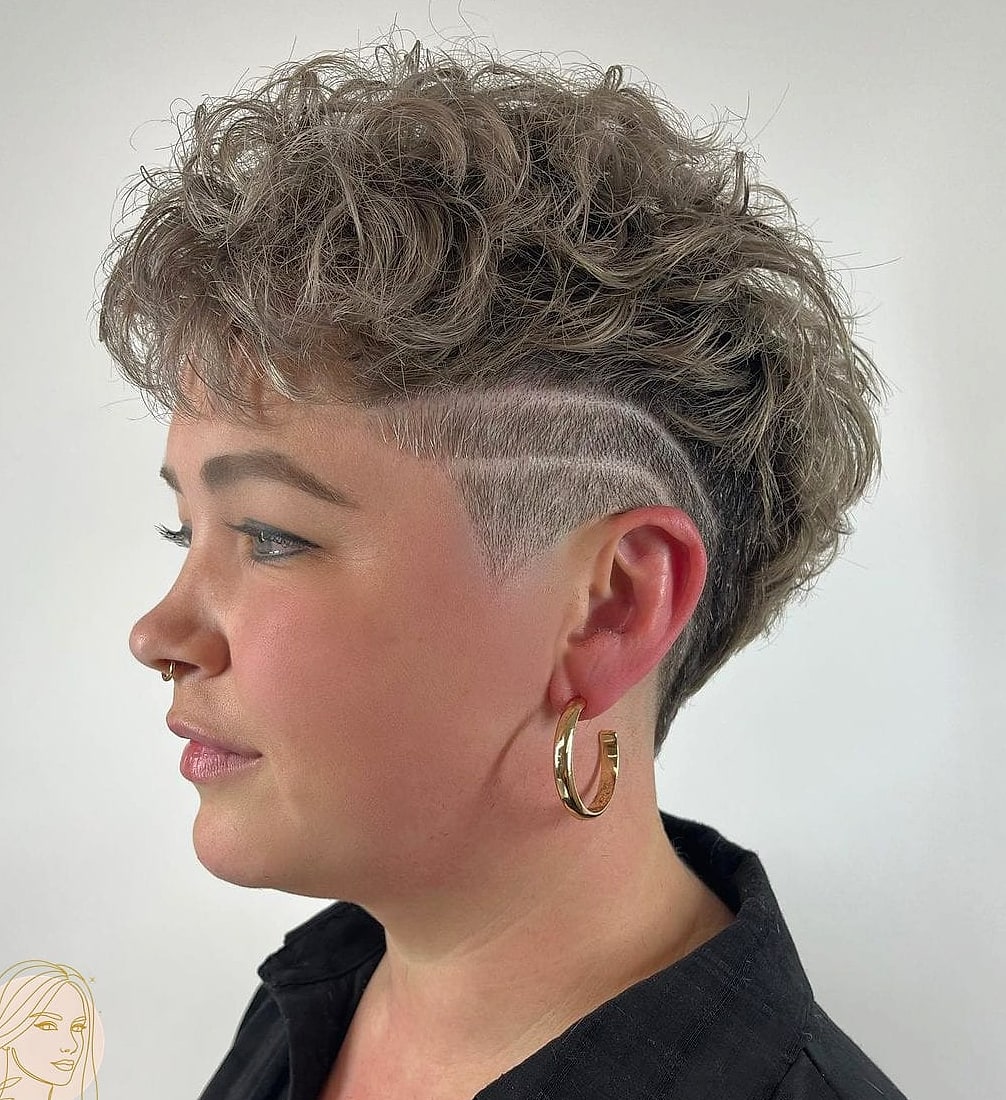 Curly Crop with Undercut Sides
