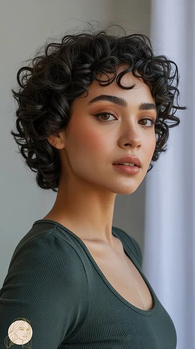 Curly Halo Crop