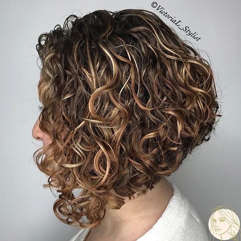 Curly Inverted Bob