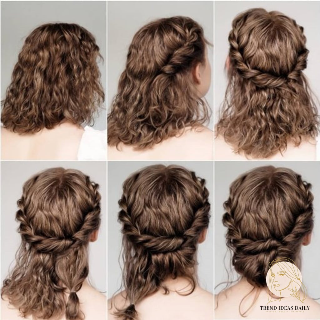 Curly Low Bun with Flat Twists