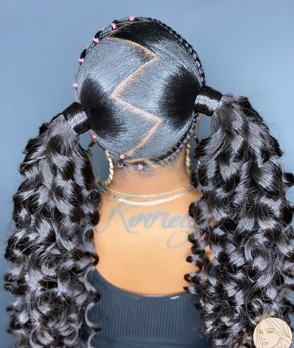 17 Pig Tails Hairstyles Short Hair That Prove This Trend Is Here to Stay 6 Curly Pigtails with Natural Volume
