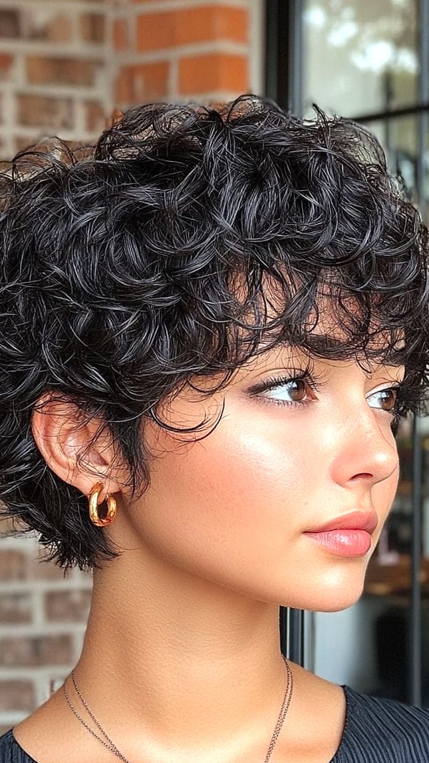 Curly Pixie with Undercut