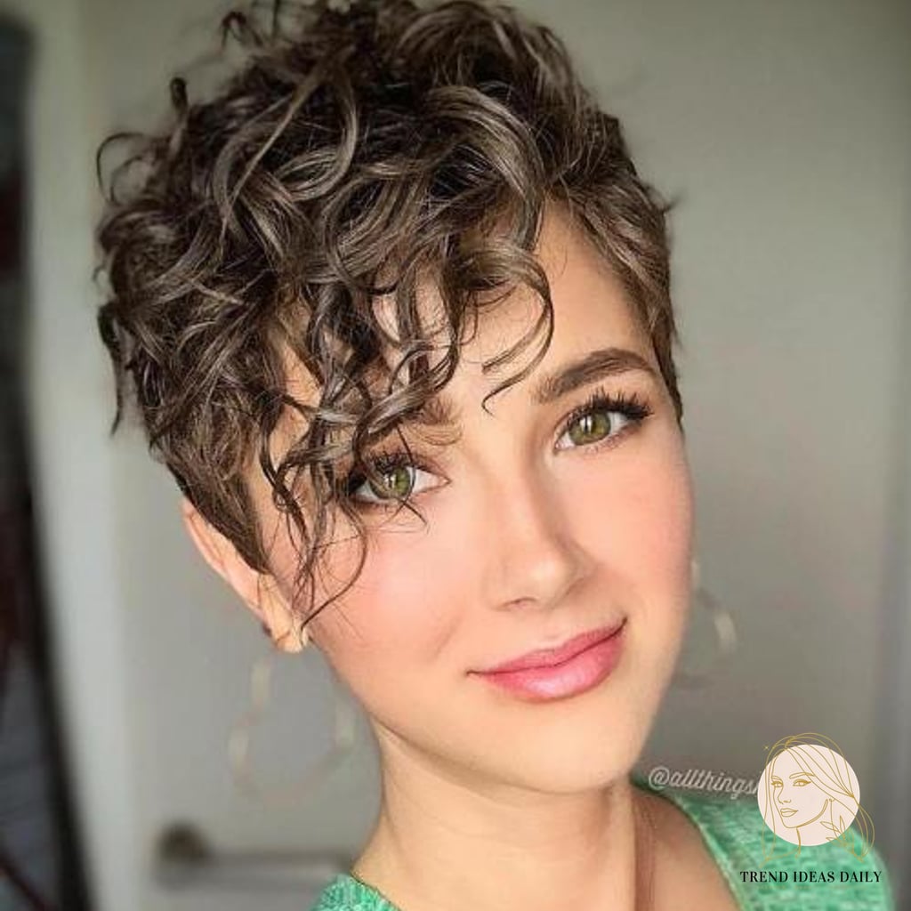 Curly Shag with Curtain Bangs