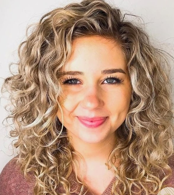Curly Side-Part Bob
