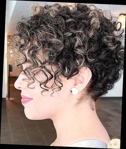 Curly Wedge Cut