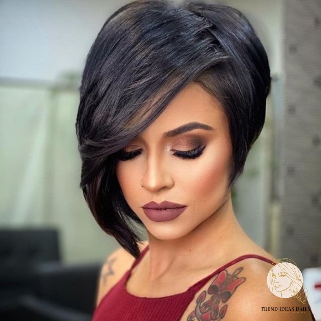17 Hair Dye Short Hair to Show Your Stylist ASAP 16 Dark Pixie Bob