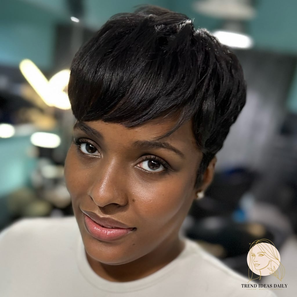25 Silk Press Hairstyles Short Hair for When You Need a Fresh Change 4 Diamond-Shaped Face