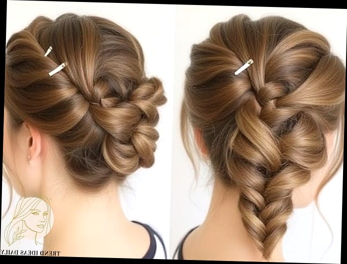 23 Bobby Pin Hairstyles For Short Hair for When You Need a Fresh Change 3 Double Pin Half-Up Look