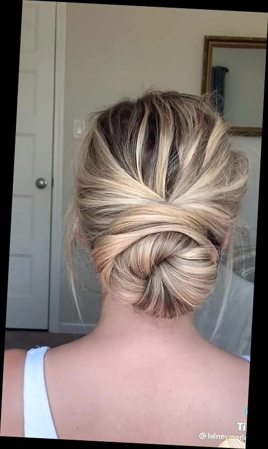 15 Glam Hairstyles For Short Hair Everyone Is Pinning Right Now 16 Easy Chignon Bun