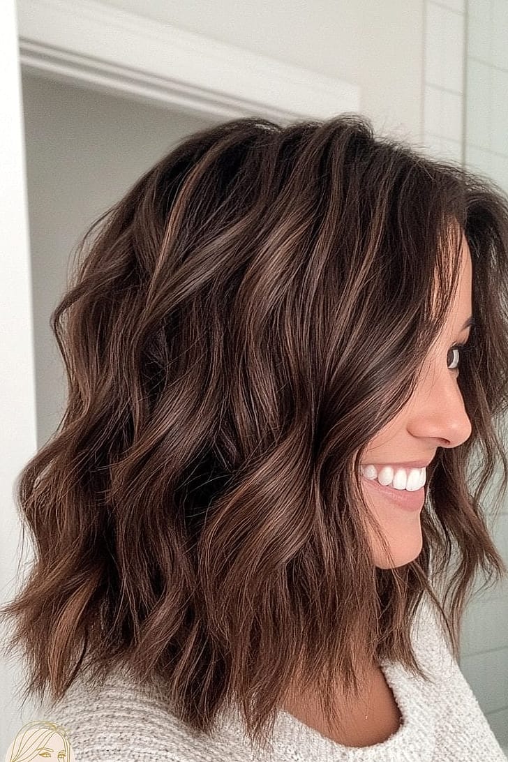 15 Cute Medium Hairstyles Looks That Will Seriously Inspire You 15 Effortless-Wave-Tousled-Shoulder-Cut