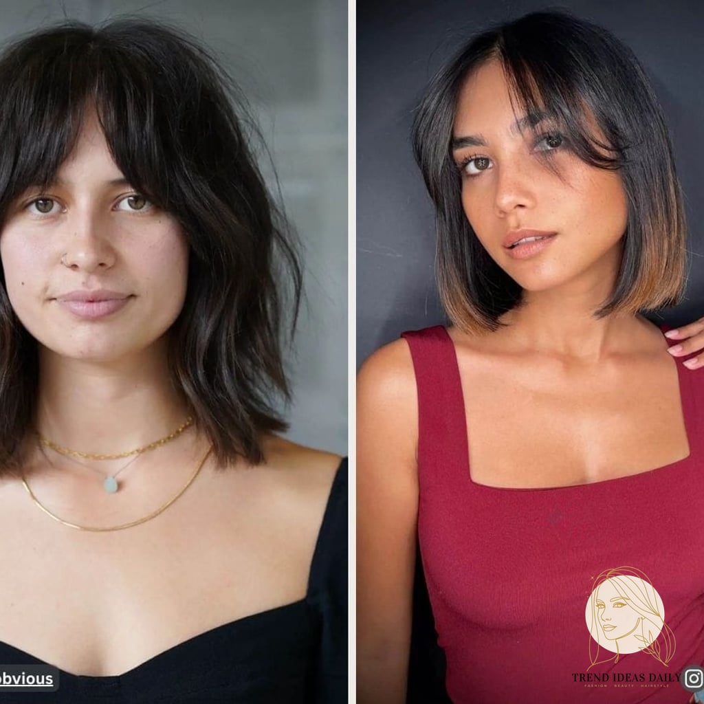 23 Short Hair For Straight Hair Inspo That's Giving Us Everything 4 Exploring Short Haircut Variations with Curtain Bangs