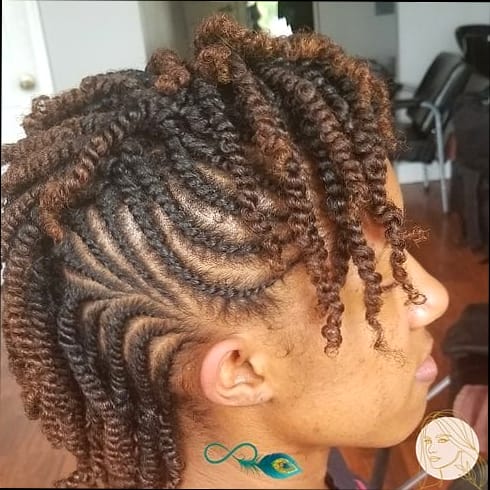 12 Flat Twist Hairstyles For Short Hair for the Ultimate Glow Up 13 Flat Twist Mohawk