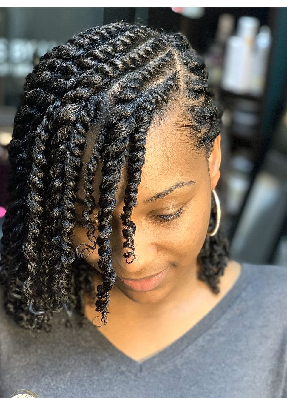 12 Easy Hairstyles For Short Hair Black to Show Your Stylist ASAP 13 Flat Twist-Out Style