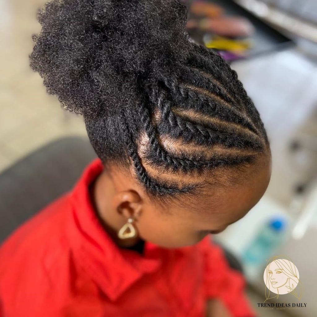 12 Flat Twist Hairstyles For Short Hair for the Ultimate Glow Up 9 Flat Twists into a Puff