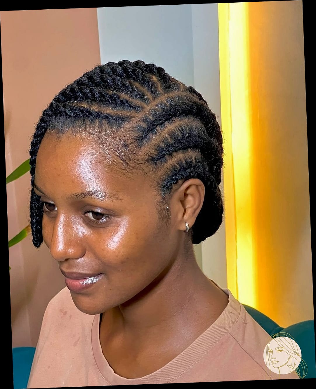 12 Flat Twist Hairstyles For Short Hair for the Ultimate Glow Up 11 Flat Twists with Shaved Sides