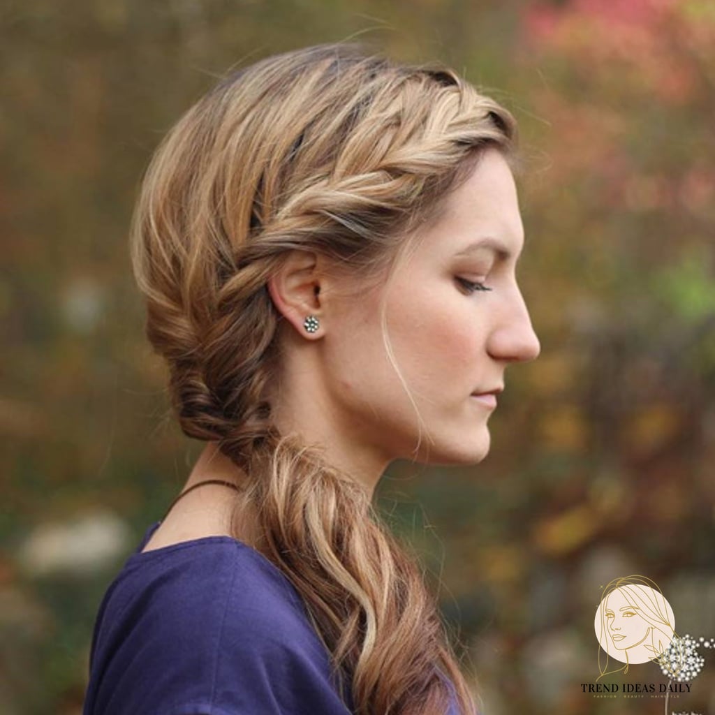 11 Easy Ponytail Hairstyles Medium We're Obsessed With Right Now 2 Flowy Side Braid