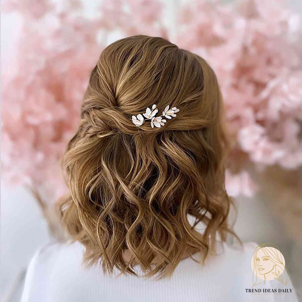 16 Stunning Easy Hair Updos For Medium Hair Worth Bookmarking Today 12 Free-Spirited Waves