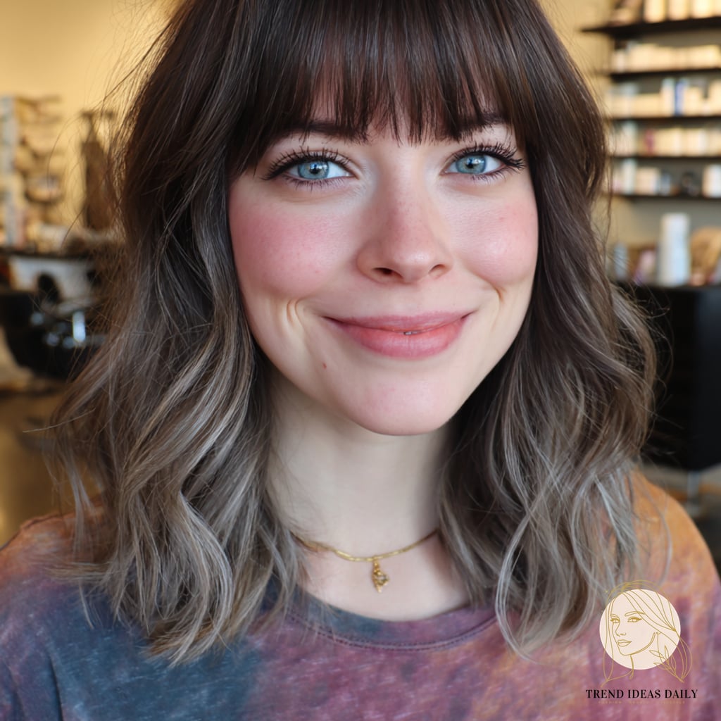 25 Pretty Hairstyles For Medium Hair for When You Need a Fresh Change 2 Gorgeous Dark Brown Hair with Ashy Highlights Women Are Asking for in 2026