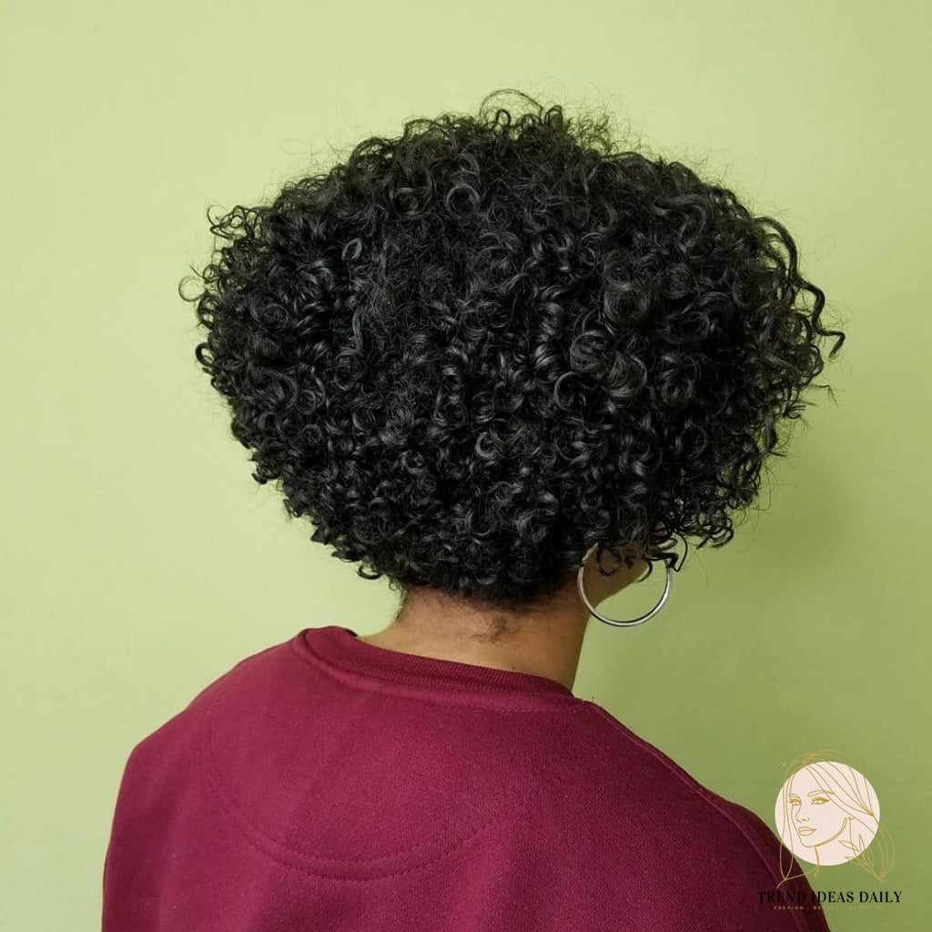 10 Natural Hairstyles For Short Hair 4C to Show Your Stylist ASAP 5 Graduated Curly Bob on Natural Hair