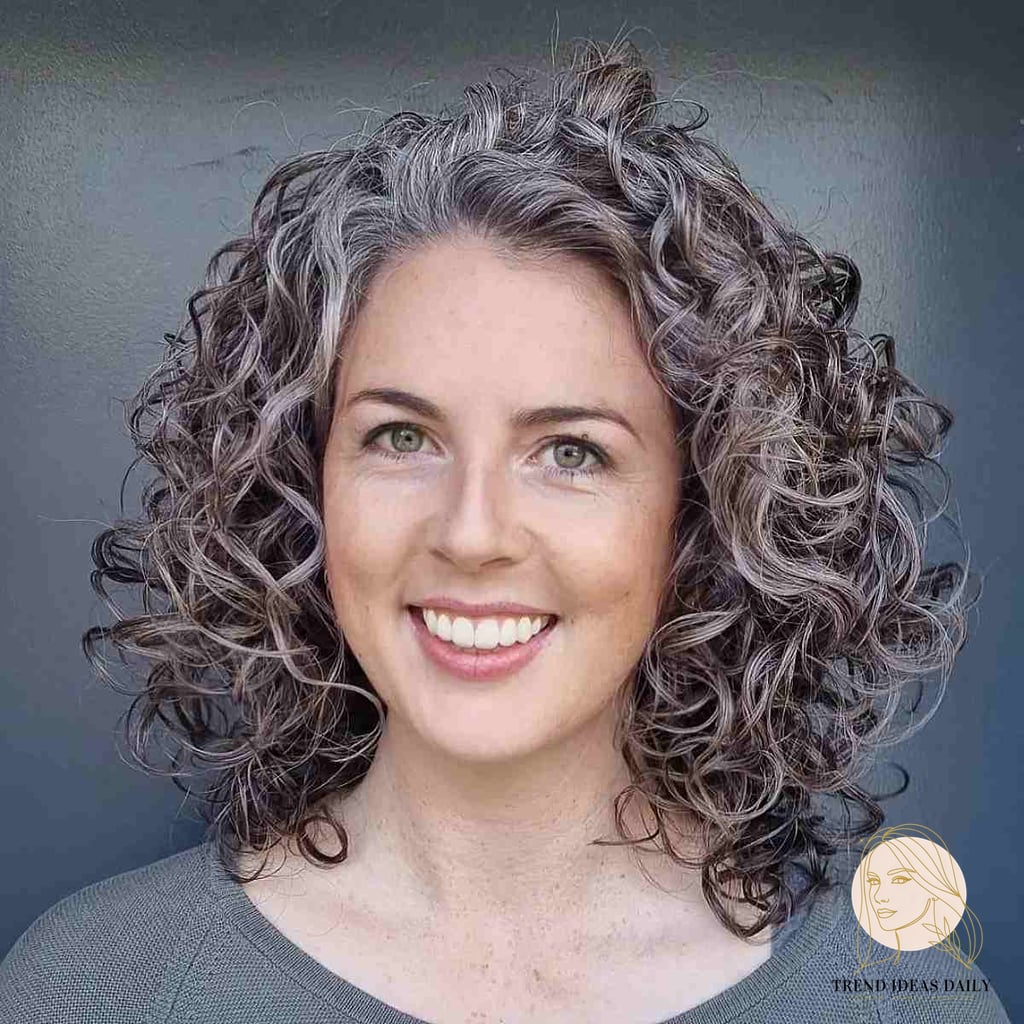 25 Cute Hairstyles For Medium Hair Curly Perfect for Your Next Salon Appointment 4 Grey Curly Hair