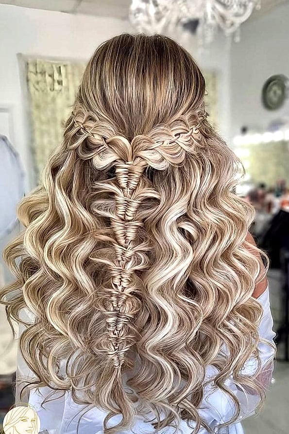 16 Stunning Easy Hair Updos For Medium Hair Worth Bookmarking Today 8 Half Up Half Down Bun for any Special Occasion