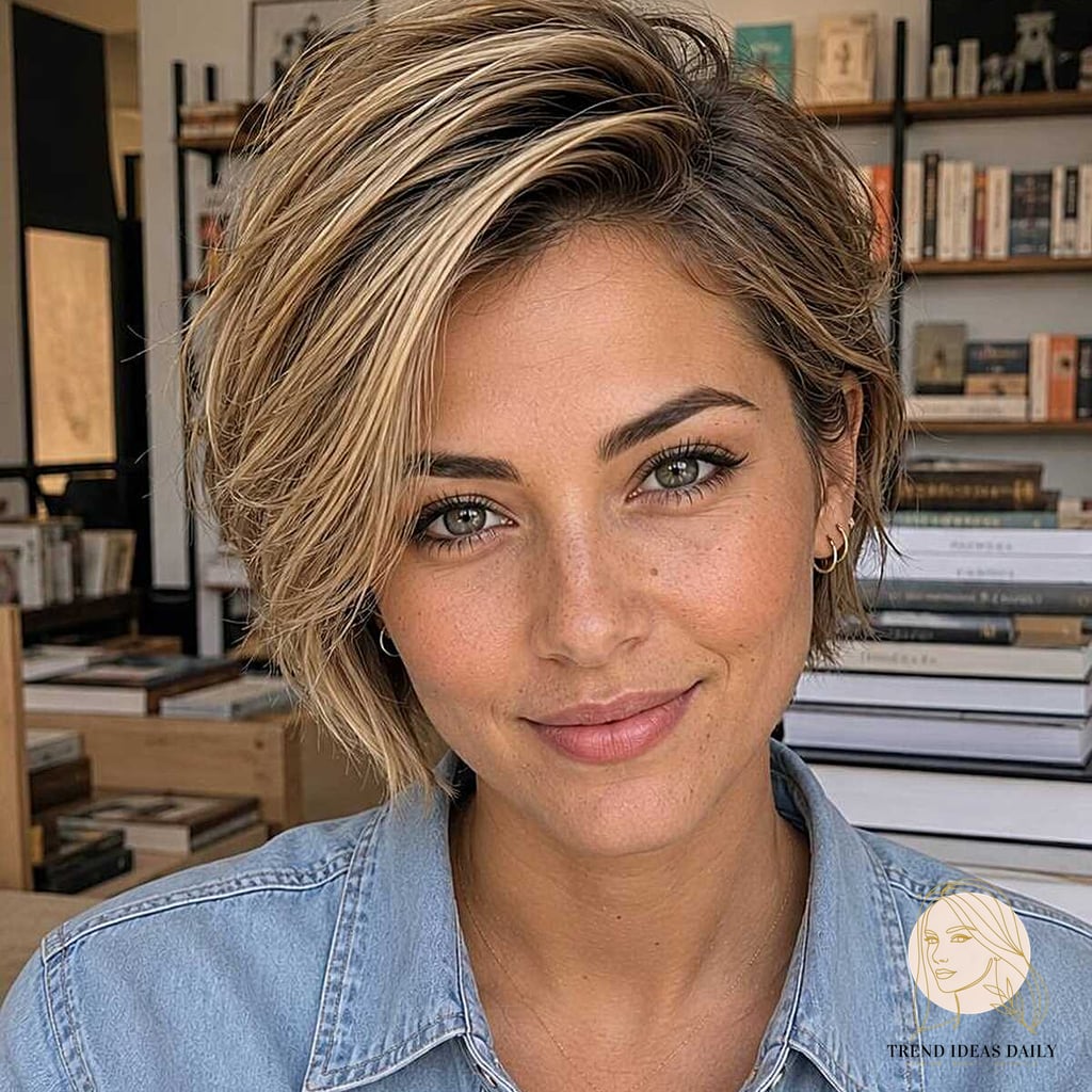 20 Stunning Braid Short Hairstyles Worth Bookmarking Today 6 The Highlighted Crop with Sweeping Layers