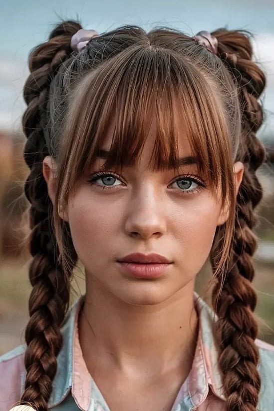 17 Pig Tails Hairstyles Short Hair That Prove This Trend Is Here to Stay 3 High Space Buns Turned Pigtails
