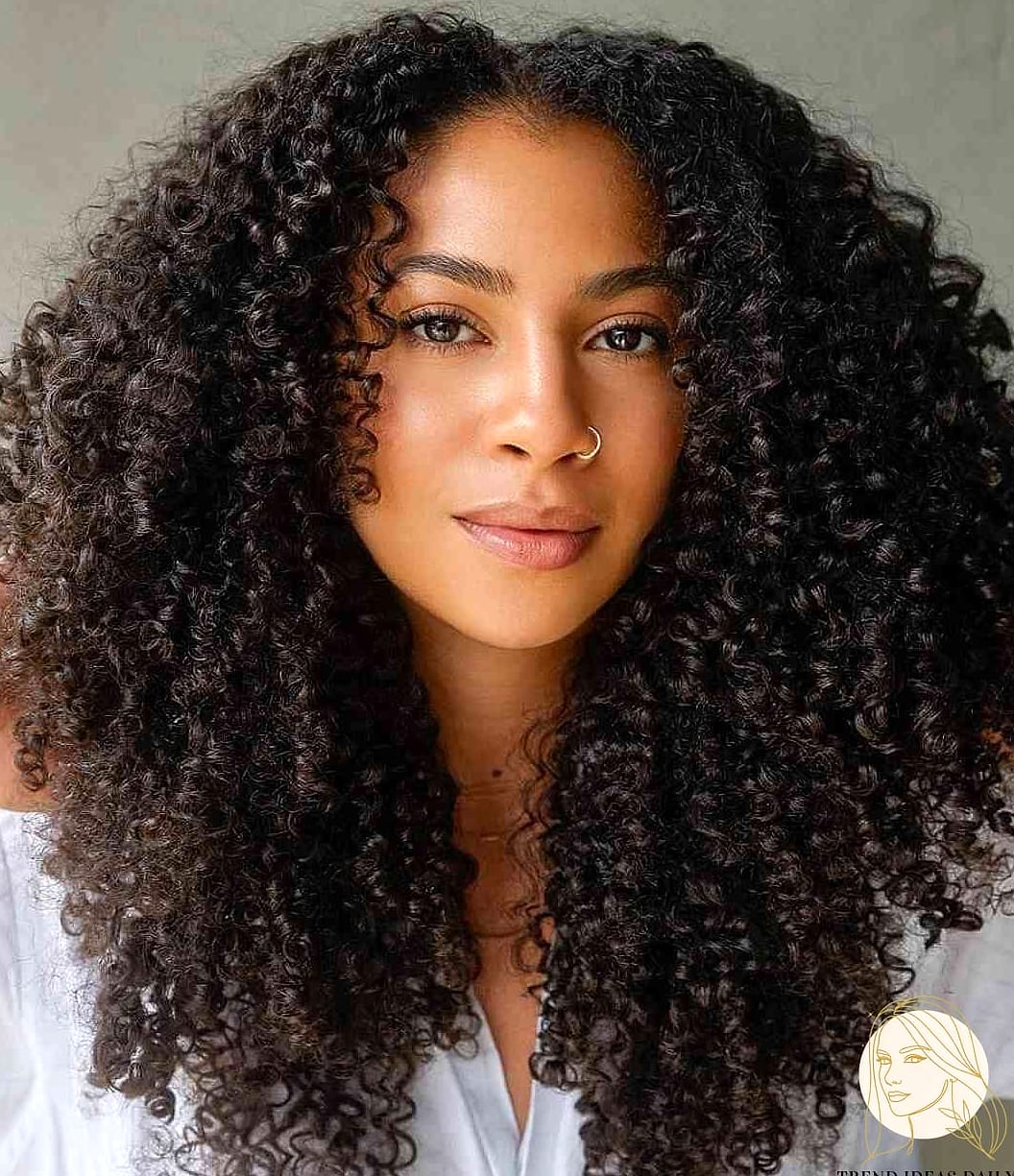 10 Natural Hairstyles For Short Hair 4C to Show Your Stylist ASAP 7 Long Natural Curls Without Bangs