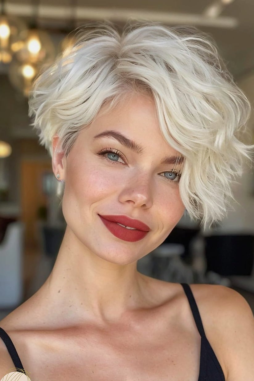 Long Pixie with Waves