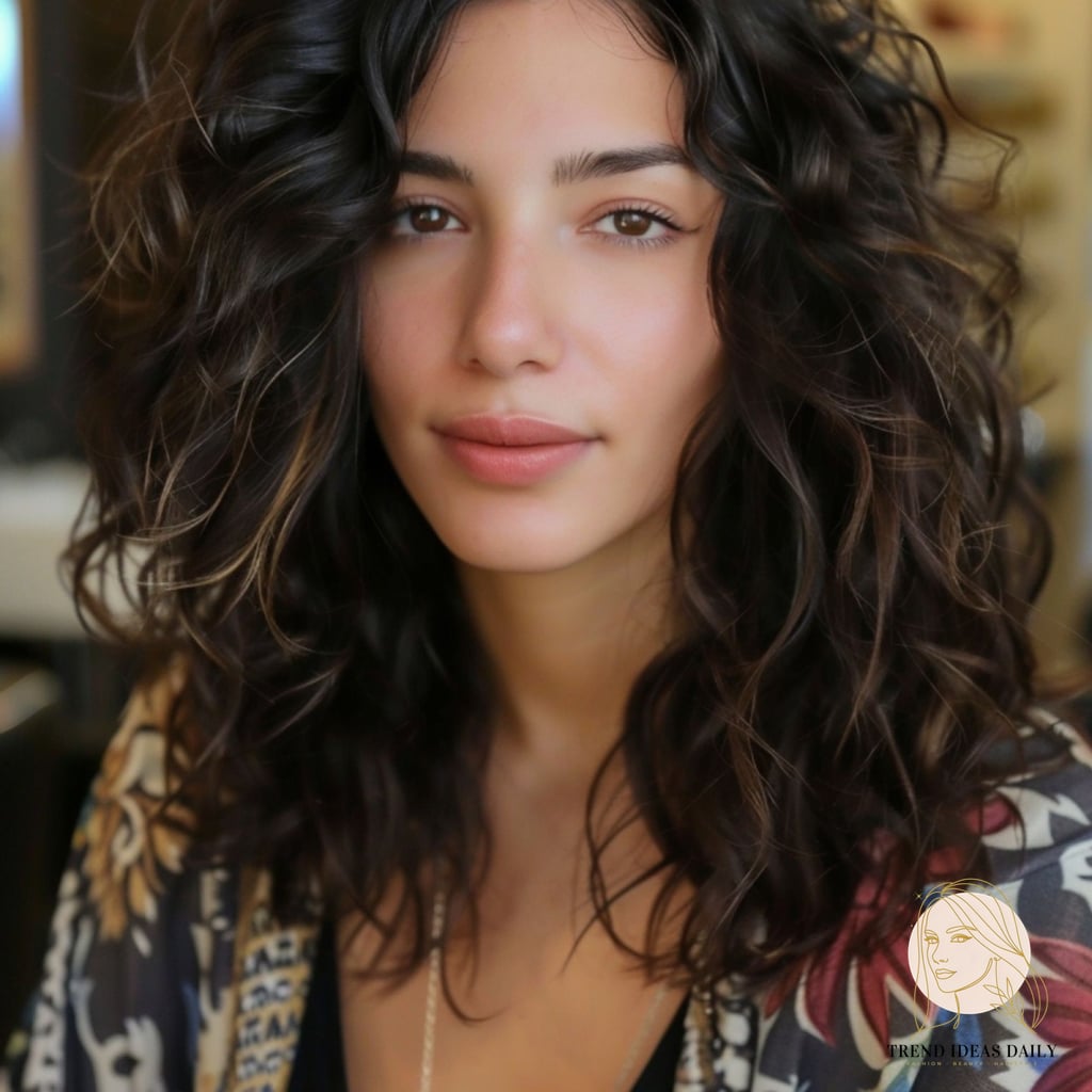 10 Stunning Hairstyles For Medium Length Curly Hair Worth Bookmarking Today 4 Messy and Sweet Curly Shag