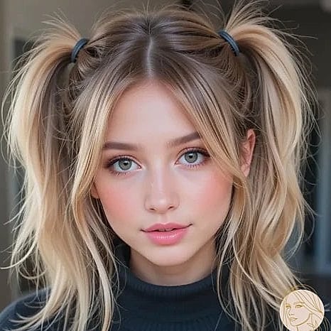 17 Pig Tails Hairstyles Short Hair That Prove This Trend Is Here to Stay 12 Messy Undone Pigtails