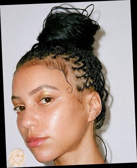 Micro Bun with Face-Framing Pieces